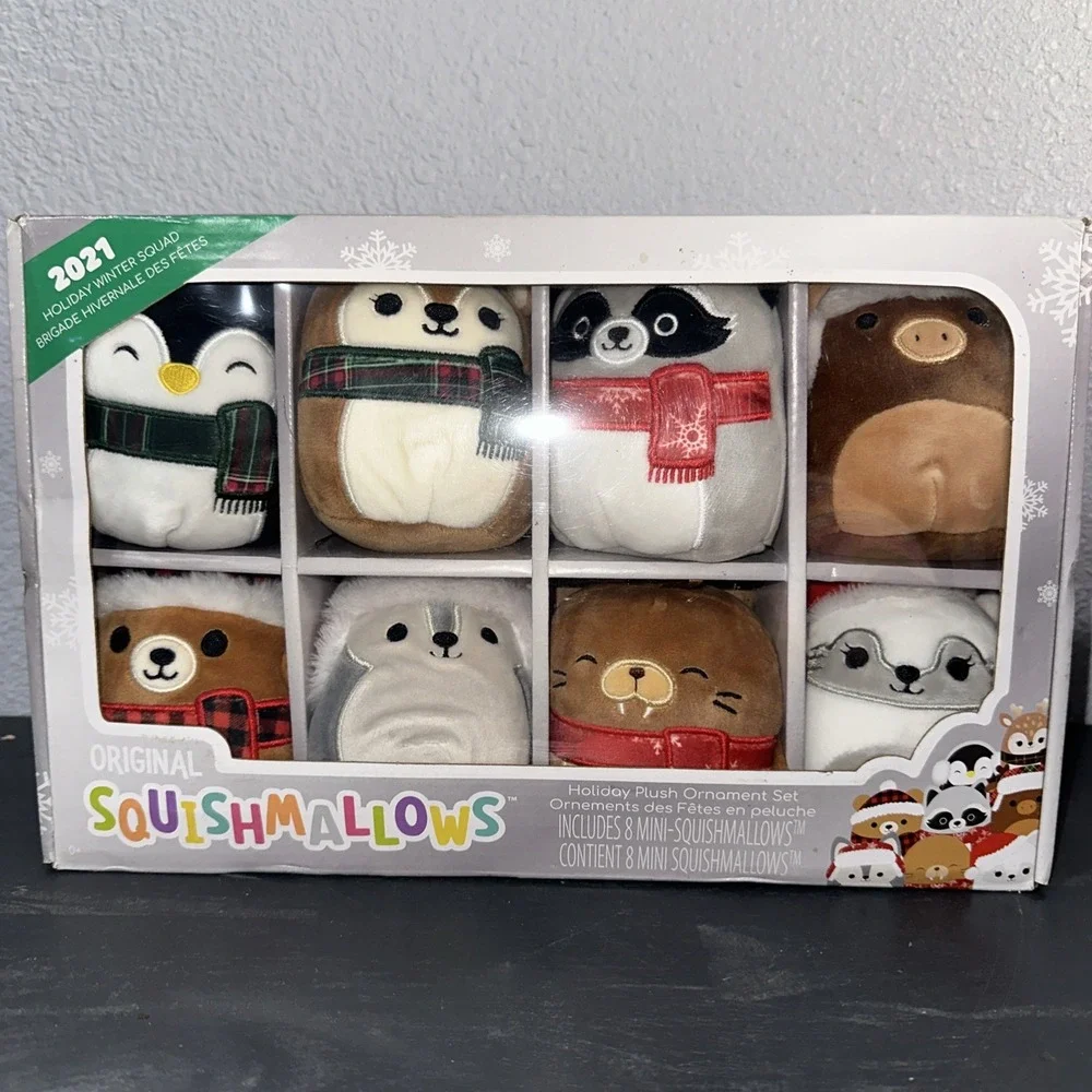 Squishmallows 2021 Winter Animals Dawn Tilman Bruce Baron 16 Ornament‎ Set NIB